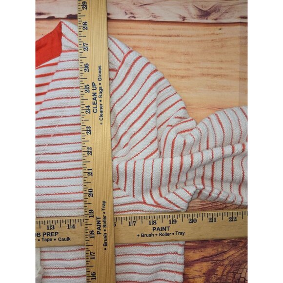 Tommy Bahama Womens Orange Striped Lace-Up Sweater Medium - Picture 6 of 6